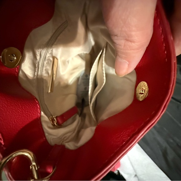 INC International Concepts its a mini red bag super cute it has a crossbody stra - Picture 6 of 6